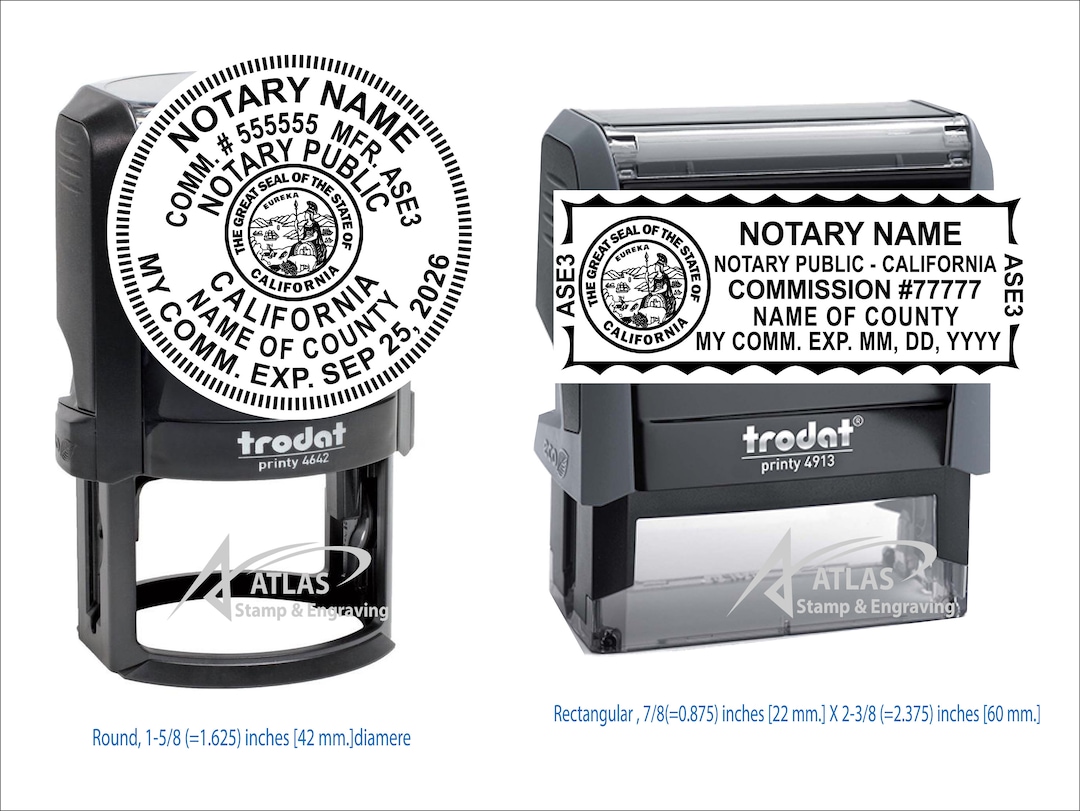 California Notary Stamp Self Inking, State Board Guaranteed for