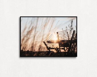 Sonnenuntergang Fotografie | Bauernhof Bild | Landwirtschaft Poster | Landschaftsfotografie Print | Landleben Deko | Naturfotografie 021