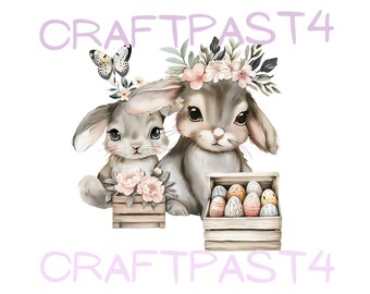 Lapins et oeufs réalistes Png shirt sac fourre-tout tasse de café sous-verre