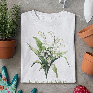 Flower Shirt, Lilies of the Valley, Watercolor T-Shirt, Botanical Shirt, Spring Flowers, Summer, Mother's Day, Birthday Gift, Easter Shirt