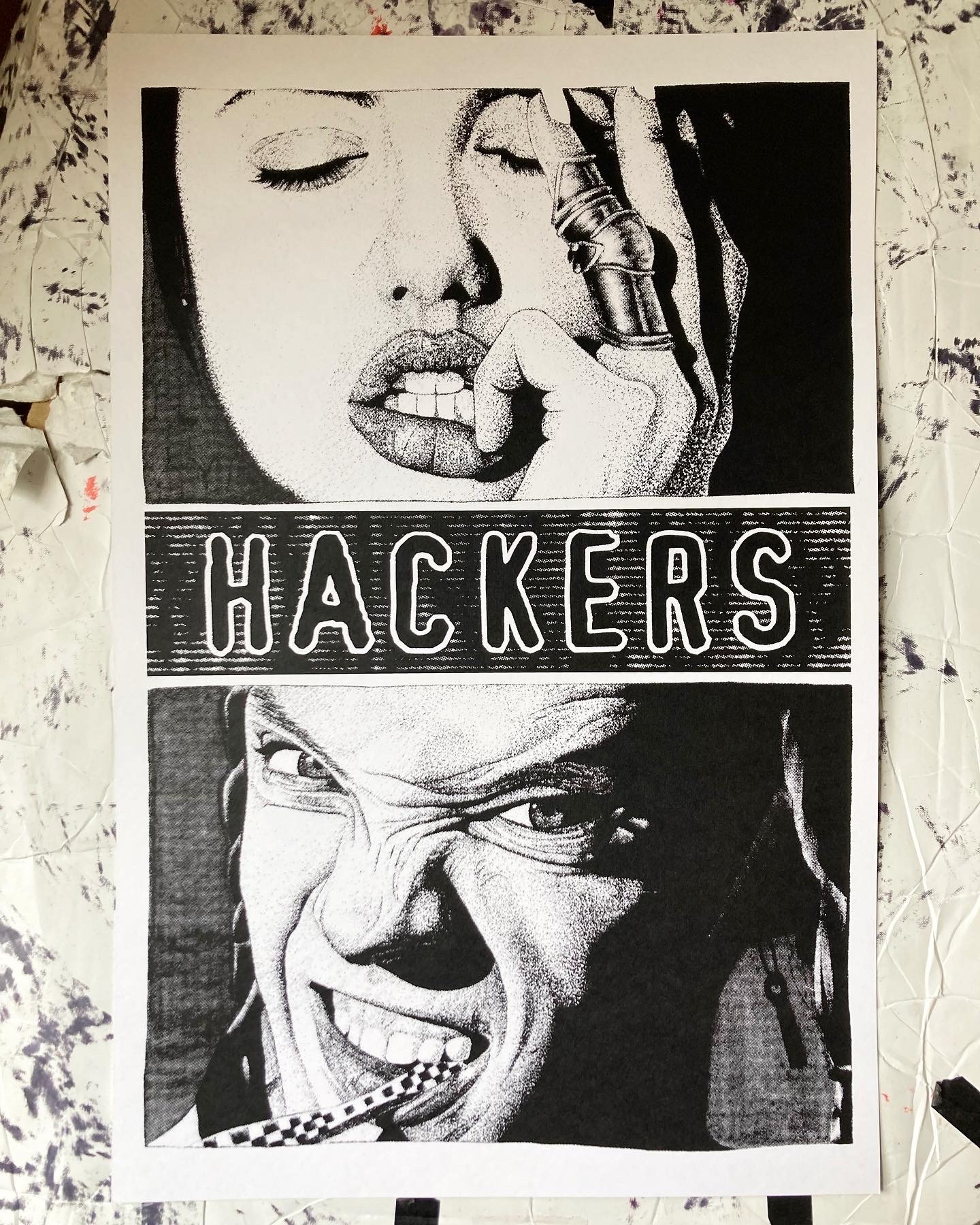 HACK THE PLANET 3D Hackers Movie Poster with Glasses -  Portugal