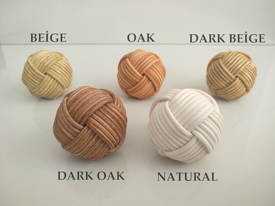 Wicker Bamboo Rattan Handle Drawer Knob Dresser Handle Etsy