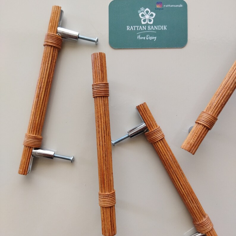 Oak Drawer Pull rattan Handle Wicker Drawer Pull Etsy