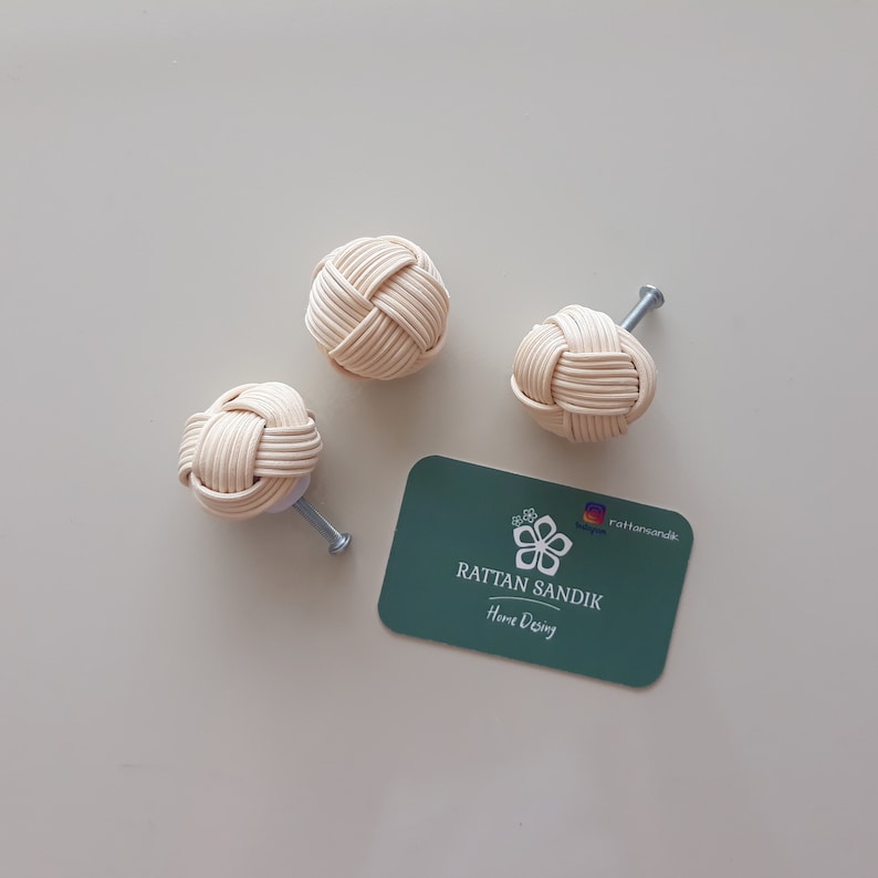 Wicker Bamboo Rattan Handle Drawer Knob Dresser Handle Etsy