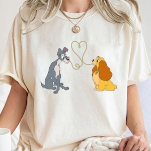 Disney Lady and The Tramp Bella Notte Sing- Along T-Shirt, Disneyland Family Vacation Shirt, Disney World Matching Birthday Gifts