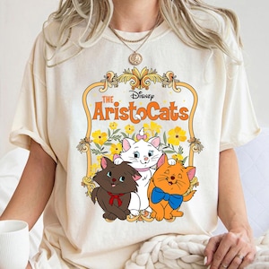 Disney The Aristocats Group Characters T-shirt, Disney Marie Berlioz Toulouse Shirt, Cute Disney Cats Shirt, Disneyland Family Trip Gift