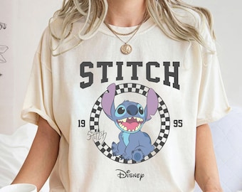 Retro Disney Lilo And Stitch Shirt, Vintage Stitch Shirt, Disneyland Family Vacation Trip Gift, Disney Birthday Gifts, Disney Squad