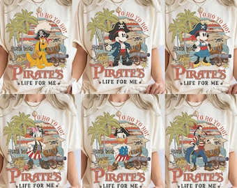 Disney Mickey and Friends Classic 1928 Disney Pirates Shirt, Yo Ho Yo Ho A Pirate's Life for Me,Pirates of the Caribbean Tee, Disney Cruise