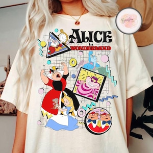 Retro 90s Alice In The Wonderland Characters Group Shirt, Disney Alice Princess Shirt, Disney Trip 2025, Disneyland Family Shirt