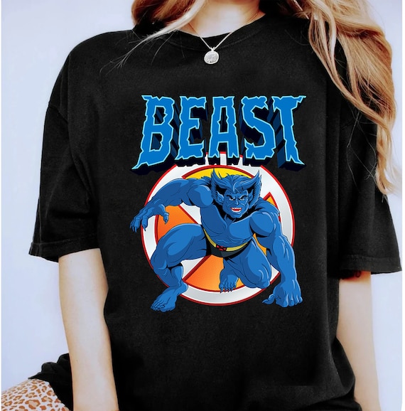 Marvel X-men Beast Retro 90s T-shirt, Marvel Comics Party Gift Tee