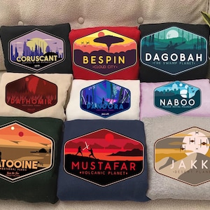 Star Wars Planets Shirt, Tatooine Shirt, Mustafar Endor Shirt, Vader Shirt, Galaxy&#39;s Edge Star Wars Shirt, Disneyland Family Vacation Shirt