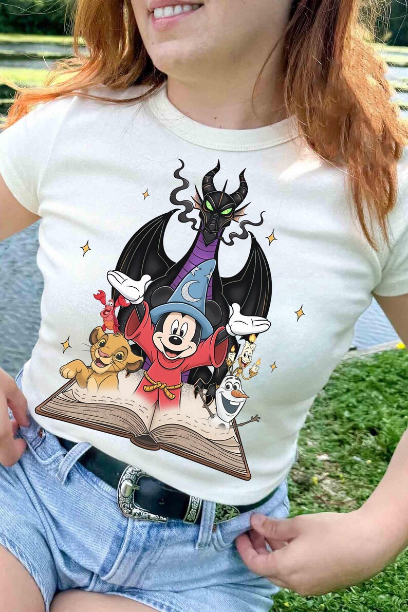Disney Mickey Mouse Fantasia Sorcerer Shirt, Olaf Sebastian Lumière Simba The Lion King Shirt, Disneyland Family Trip Shirt, Birthday Gift image 3