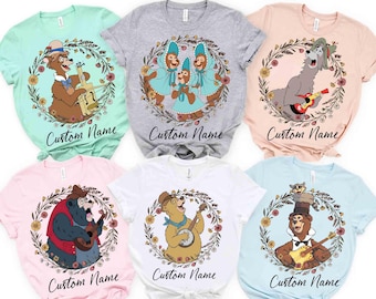 Vintage Disney Country Bear Jamboree Musical Big AI Blumen T-Shirt, Disney Country Bear Charaktere T-Shirt, Disneyland Familienreise 2026 Shirt