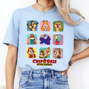 Disney Chip und Dale Rettung Rangers T-Shirt, Disney Porträt T-Shirt, Disneyland Familie Passenden Urlaub Shirt, Disney Geburtstagsgeschenke