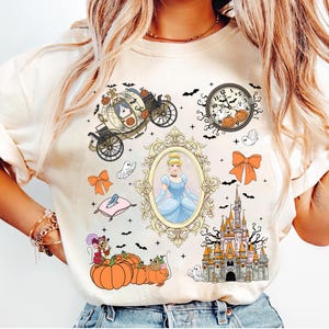 Vintage Princess Cinderella Shirt, Disneyland Princess Shirt, Bibbidi Bobbidi Boo Halloween Shirt, WDW Disneyland Princess Tee 2025