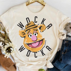 Disney The Muppets Fozzie Bear Wocka Wocka Big Face T-Shirt, Disneyland Family Vacation Shirt, Disney World Matching Birthday Gifts