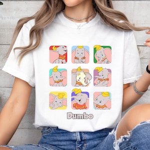 Disney Dumbo Emotions Portrait T-Shirt, Disneyland Family Vacation Shirt, Magic Kingdom Shirt, Matching Birthday Gifts