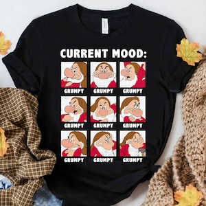 Disney Grumpy Dwarf Current Mood Shirt, Snow White and Seven Dwarfs Shirt, Family Matching Disneyland Vacation Shirt, Disney Birthday Gifts