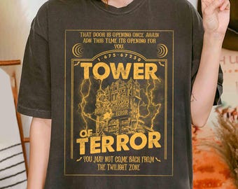 Disney Retro Tower Of Terror Shirt, Hollywood Tower Hotel Shirt, Twilight Zone Disney Shirt, Vintage Ride Graphic Shirt, Spooky Disney Shirt