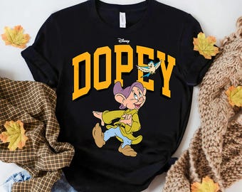 Disney Dopey Dwarf Easily Distracted T-Shirt, Snow White and Seven Dwarfs, Matching Disneyland Family Vacation Shirt,Disney Birthday Gifts