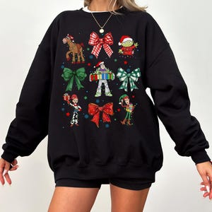 Disney Toy Story Coquette Bows Christmas Shirt, Toy Story You've Got A Friend In Me Shirt, Disney Xmas Woody Jessie Slinky Alien Buzz Tee image 2