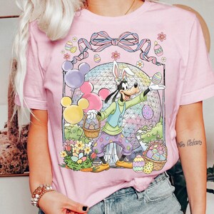Customize Mickey and Friends Easter Eggs Shirt, Coquette Bow Epcot Park Easter Day 2026 Tee, Walt Disney world Disneyland Family Trip Shirt image 5