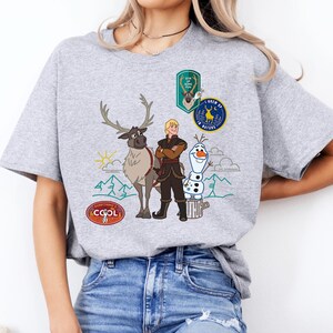 Disney Frozen 2 Olaf, Sven, and Kristoff Patches Shirt, Frozen Olaf Sven Kristoff Shirt, Disneyland Family Trip Shirt, Walt Disney World Tee image 4