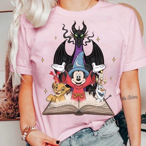 Disney Mickey Mouse Fantasia Sorcerer Shirt, Olaf Sebastian Lumière Simba The Lion King Shirt, Disneyland Family Trip Shirt, Birthday Gift image 2