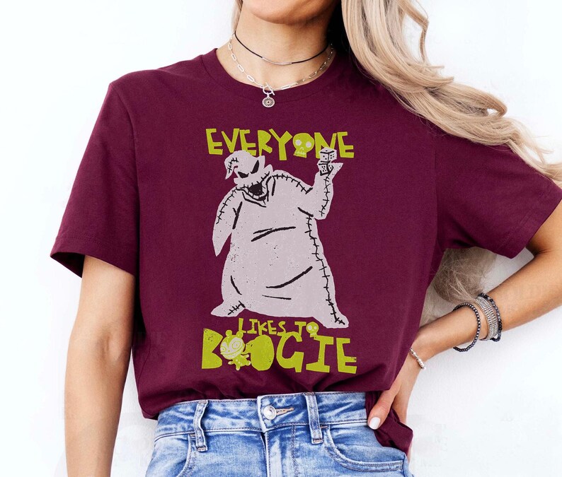 Disney The Nightmare Before Christmas Oogie Boogie T-shirt, Alla gillar att boogie-tröja, Oogie Boogie Bash, Disney Halloween-kostymtröja bild 4