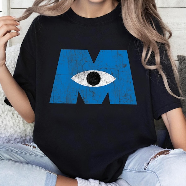 Disney Monsters Inc. Eye Logo Graphic T-Shirt, Disneyland Family Vacation Trip Shirt, Magic Kingdom, Walt Disney World Matching Shirt