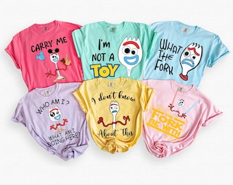 Chemise rétro Disney Pixar Toy Story, chemise Toy Story drôle Forky, chemise vacances en famille Disneyland, cadeaux d'anniversaire assortis Disney World