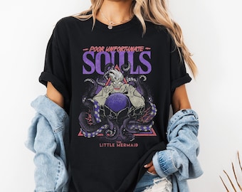 Disney The Little Mermaid Ursula Sea Witch Shirt, Disney Villains Girls Ursula Poor Unfortunate Souls Shirt, Disneyland Family Vacation Tee