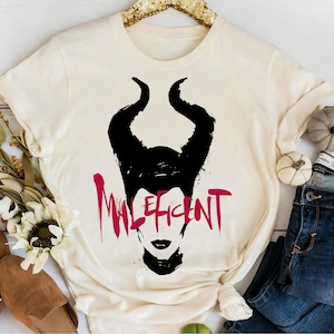 Disney Maleficent Herrin des Bösen Farbe Splatter Silhouette T-Shirt, Disneyland Familien Urlaub Shirt, Disney World Passende Geburtstagsgeschenke
