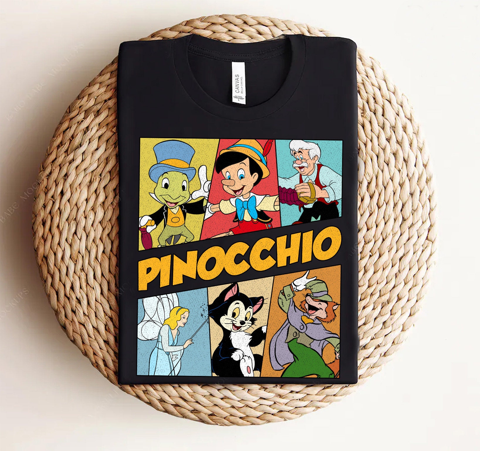 Disney Pinocchio Retro 90s Characters Shirt, Pinocchio Shirt, Magic Kingdom Shirt, Disneyland Family Trip Matching Shirt, Birthday Gifts