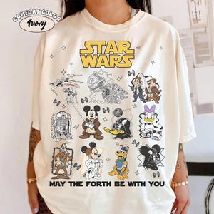 Star Wars May The 4th Be With You Comfort Colors Shirt, Disney Mickey And Friends Star Wars Day Shirt, Disney's Hollywood Studio Shirt