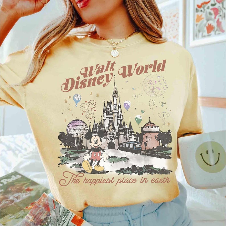 Disneyworld Shirt, Retro Walt Disneyworld Shirt, Mickey And Friends Shirt, Disney 2026 Trip, Vintage Disneyworld Shirt, Retro Disney Shirt image 3