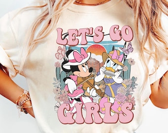 Camiseta vintage de Disney de Minnie Mouse y Daisy Duck, vaqueras, mejor amiga, Mickey y sus amigos, vacaciones en Disneyland, regalos de cumpleaños de Disney
