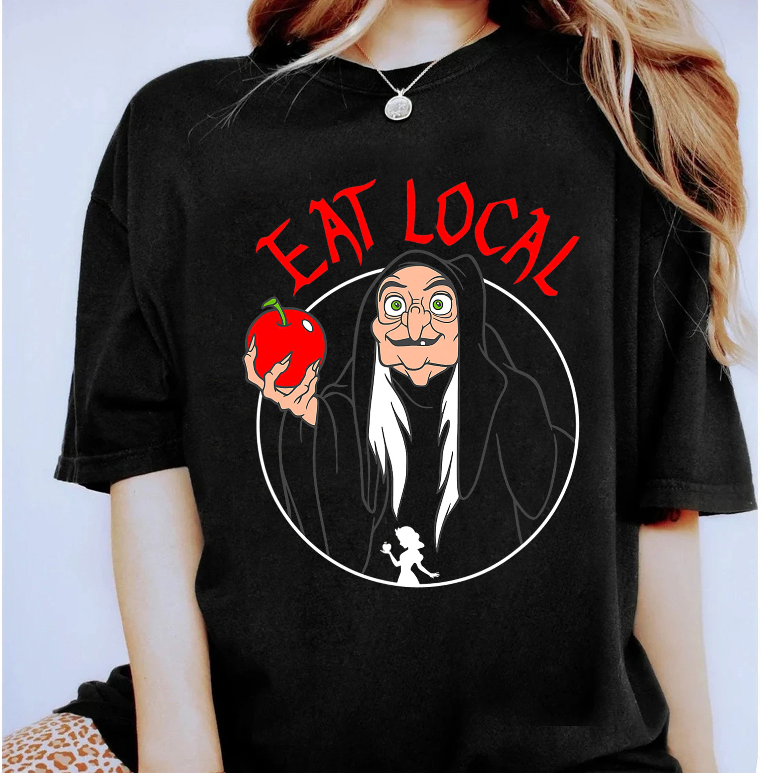 Disney Snow White Evil Queen Apple Eat Local T-shirt, Disneyland
