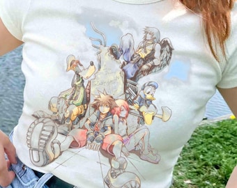 Disney Kingdom Hearts Group Shot Deep Dive Sketch T-Shirt, Disneyland Family Vacation Shirt, Disney Matching Birthday Gifts, Animal Kingdom