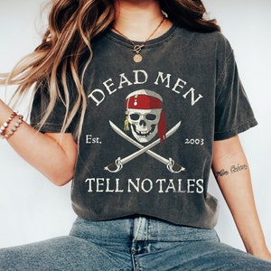 Disney Disney Fluch der Karibik Toten Männer erzählen keine Geschichten Shirt, Vintage Piraten Disneyland Shirt, Disneyland Familien Urlaub T-Shirt