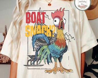 Disney Moana Hei Hei Boat Snack Graphic T-Shirt, Funny Hei Hei Shirt, Disneyland Trip Family Matching Outfits, Magic Kingdom Shirt