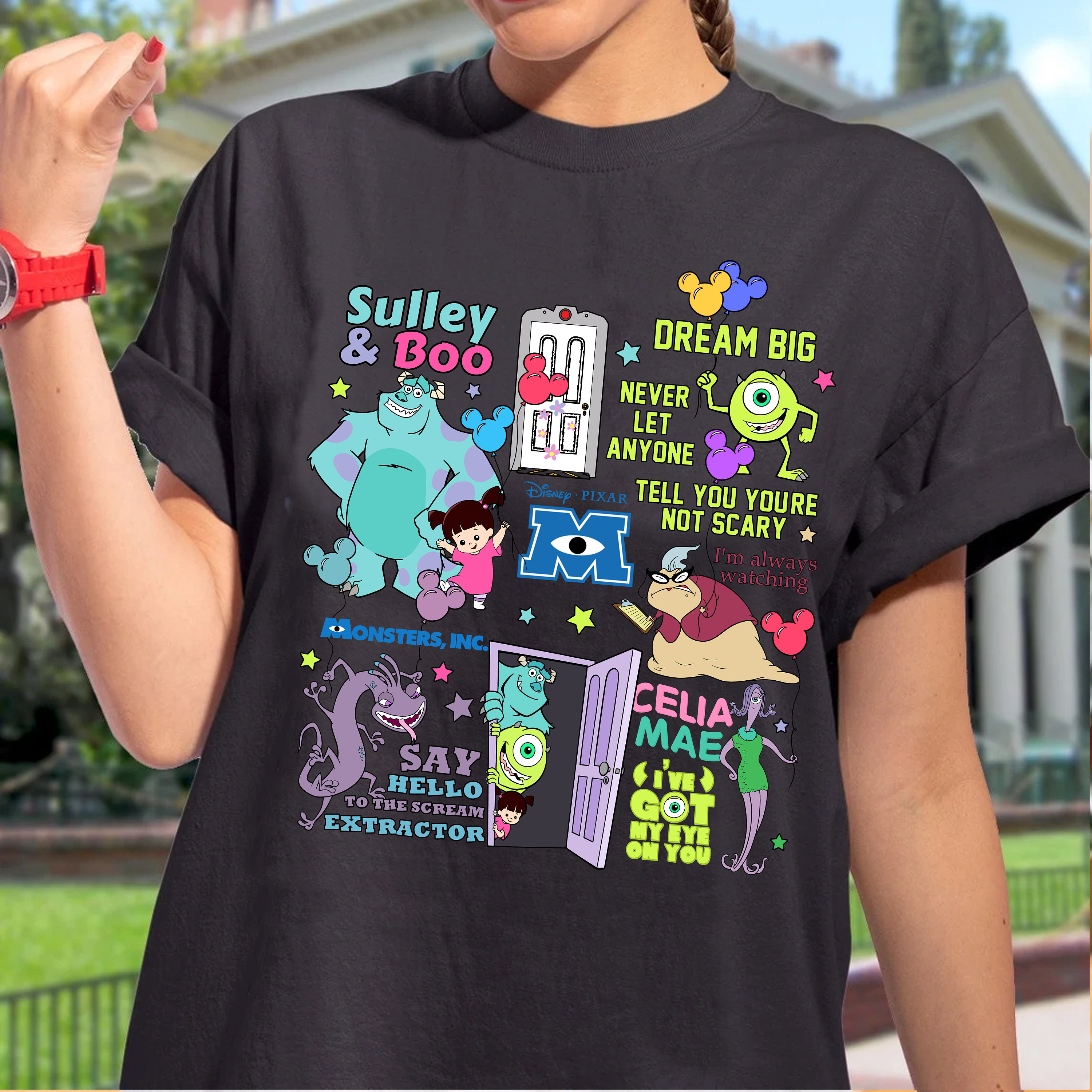 レトロなディズニー ピクサー モンスターズインク シャツ、ジェームズ  