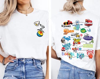 2-Sided Disney Pixar Movies Shirt, Pixar Logo Shirt, Monster Inc Shirt, Inside Out Shirt, Disney Pixar Cars,Disneyland Pixar Fest 2026 Shirt
