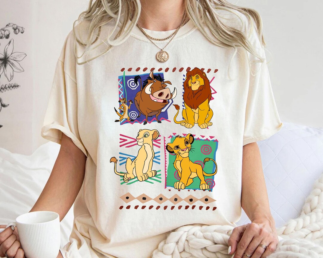 Vintage 90s Disney Lion King Simba and Nala T-shirt, Timon and