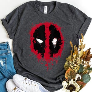 Marvel Deadpool Paint Splatter Logo T-shirt, Marvel Family Party Gift 2026 Tee, MCU Fan Tee, Marvel Comics 2026 Shirt, Disneyland Trip Tee image 2