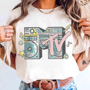 MTV Logo Vintage I Want My Boombox Graphic T-Shirt, MTV Logo Shirt, Matching Disneyland Family Vacation Shirt,Disney Matching Birthday Gifts