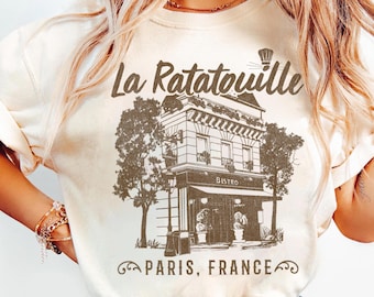 Disney Pixar Ratatouille Paris, France Vintage Restaurant T-Shirt, Disneyland Family Vacation Shirt, Disney WDW Matching Birthday Gifts