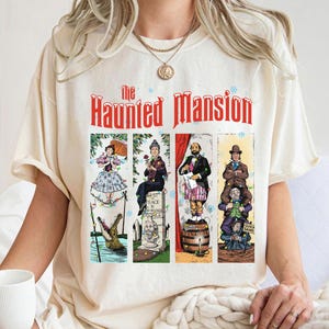 Chemise lumières de Noël Disney le manoir hanté, chemise funambule, chemise de Noël fantômes faisant de l&#39;auto-stop Disney, chemise mortel stupide