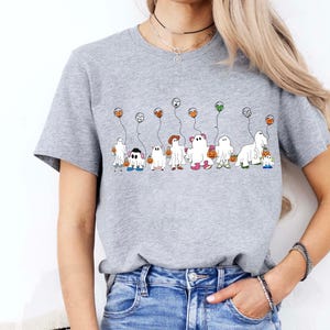 Camiseta Disney Pixar Toy Story Friends Group Boo Ghost Mickey Balloon, Camiseta Magic Kingdom, Camiseta Disneyland Halloween Family Vacation imagem 4