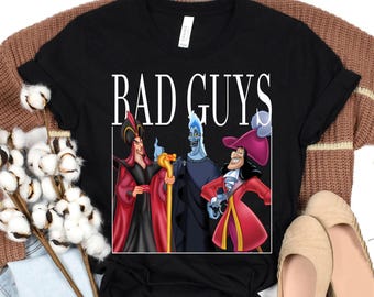 Camiseta de villanos de Disney: Jafar, Capitán Garfio y Hades. Camiseta de viaje familiar a Disneyland. Regalos de cumpleaños a juego de WDW.